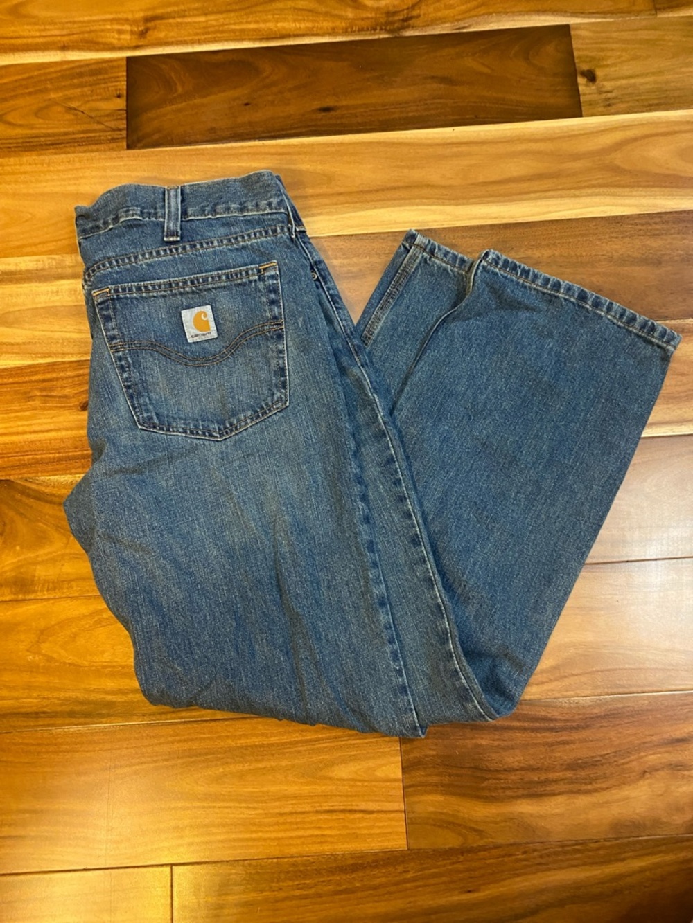 Carhartt Men's Straight Leg Denim Jeans in Blue